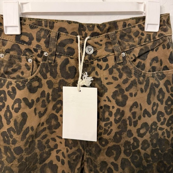 Aelfric Eden Leopard Print Straight Leg Jeans - NWT - Picture 3 of 5